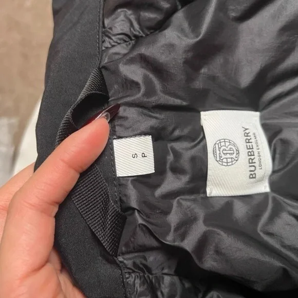 Burberry Beige Check Puffer Jacket - Picture 8 of 8